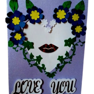 Hermosas tarjetas de felicitación de amor hechas a mano 4 mezclas para San Valentín.
