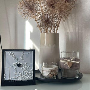 3D-Herzkarte mit Koordinaten und Datum – Personalisiertes Geschenk für Paare – Jahrestag, Valentinstag und Hochzeit