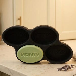 Custom Oval Soap Mold with Text or Logo | Personalized Silicone Soap Mold | Handmade Oval Soap Bar Mold