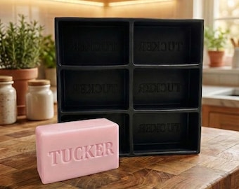 Custom Personalized Name or Logo Soap Mold – Rounded Edge Silicone Mold – Handmade Soap, Resin, Wax