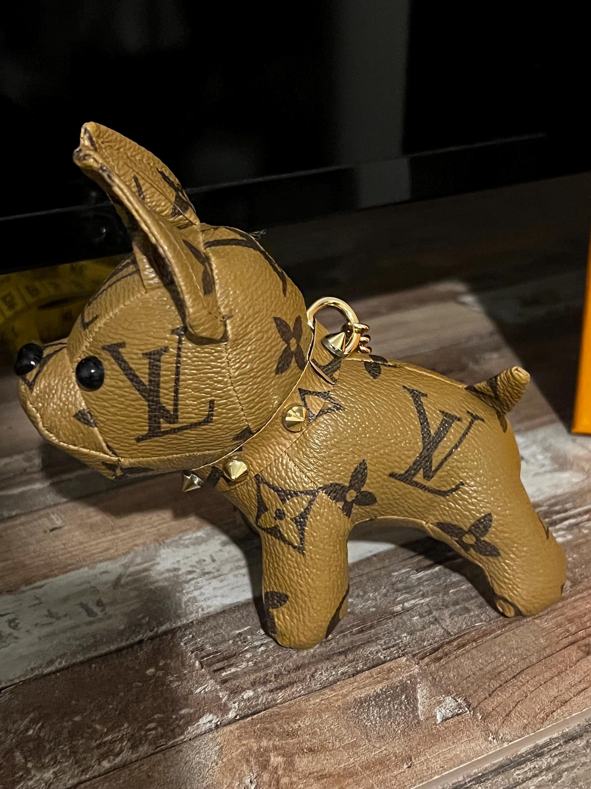 Brown Louis Vuitton Dog Keychain Louis Vuitton Dog Bag Charm And