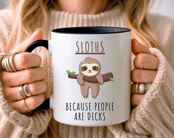 Caneca divertida de bicho-preguiça • Presente para quem ama bichos-preguiça • Presente para fãs de bichos-preguiça • Presente de aniversário • Presente para ela • Presente para irmã • Presente para filha • Caneca de café