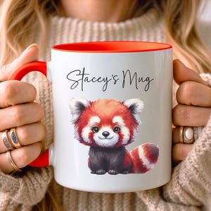 PERSONALISED Baby Red Panda Mug • Red Panda Gifts • Custom Gift • Gift for Her Sister Daughter • Budget Birthday Gift • Office Work Gifts