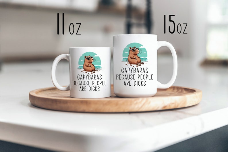 Funny Capybara Mug • Gift for Capybara Lover • Capybara Gift • Birthday Gift • Gift for Him • Gift for Her • Funny Gift • Animal Mug Bild 3