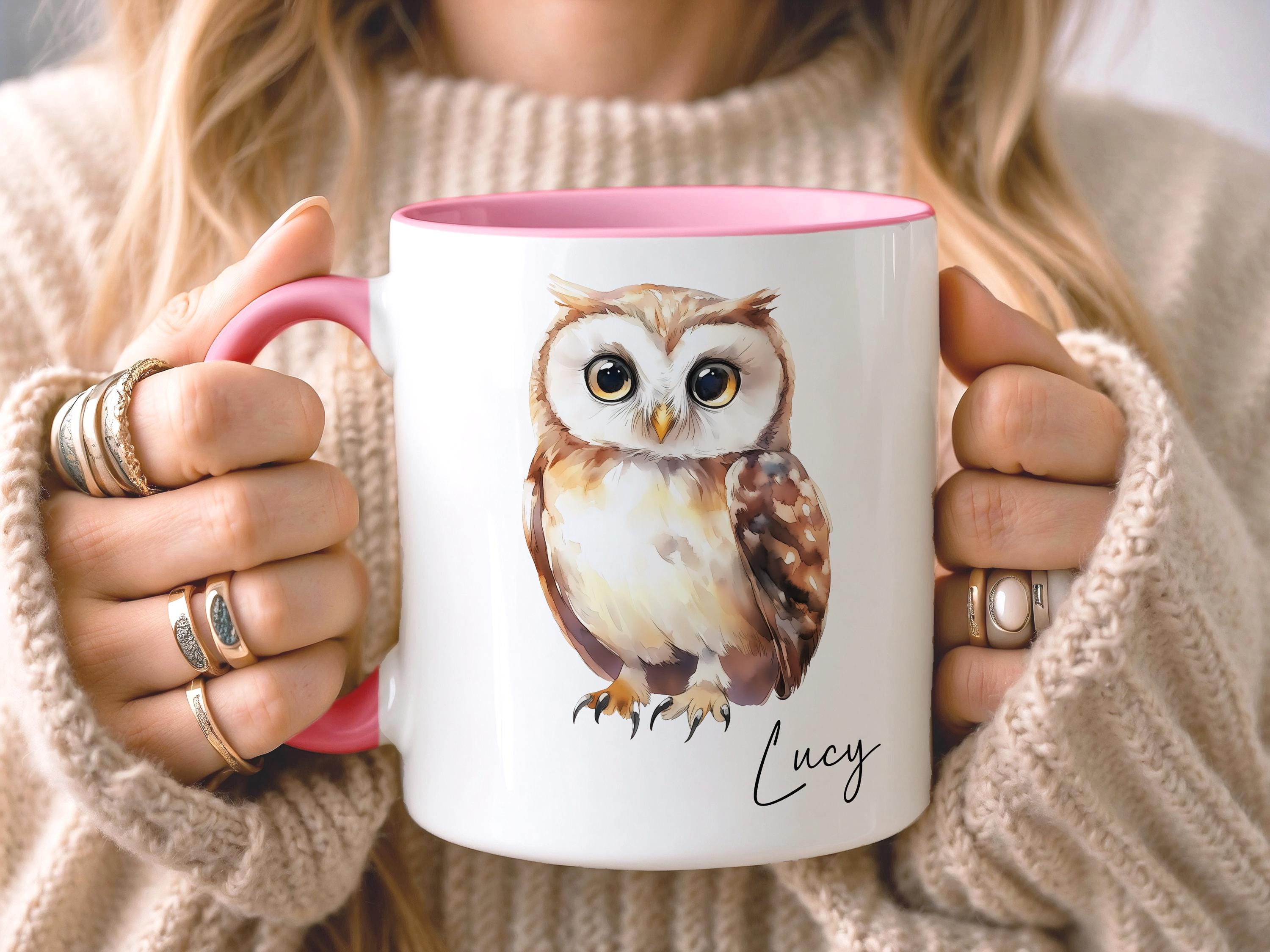 CUSTOM Cute Owl Mug • Bird Lover Gifts • Personalised Owl Gift • Gift for Her Sister 