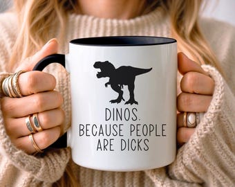Tazza divertente con dinosauro • Regalo per gli amanti dei dinosauri • Regalo per dinosauri • Regalo di compleanno • Regalo per lui e lei • Regalo per figlia e figlio • Regalo divertente