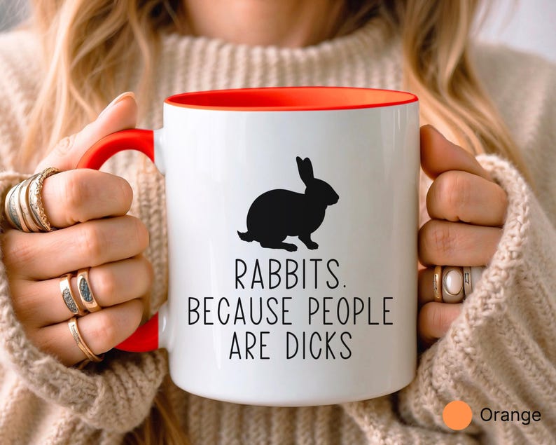 Funny Rabbit Mug • Gift for Rabbit Lover • Rabbit Gift • Birthday Gift • Housewarming Gift • Gift for Her • Gift for Daughter • Gift for Mum image 4