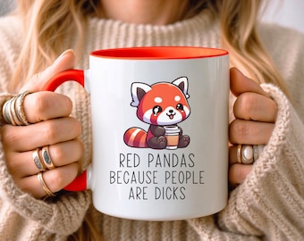 Taza divertida de panda rojo • Regalo para los amantes del panda rojo • Regalo de panda rojo • Regalo de cumpleaños • Regalo para ella • Regalo para él • Regalo divertido • Regalo para colegas