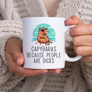 Funny Capybara Mug • Gift for Capybara Lover • Capybara Gift • Birthday Gift • Gift for Him • Gift for Her • Funny Gift • Animal Mug Bild 1