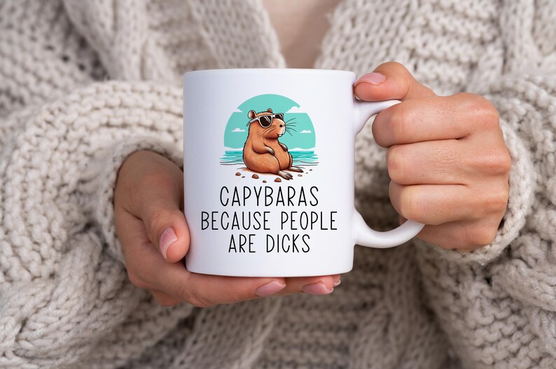 Funny Capybara Mug • Gift for Capybara Lover • Capybara Gift • Birthday Gift • Gift for Him • Gift for Her • Funny Gift • Animal Mug Bild 1