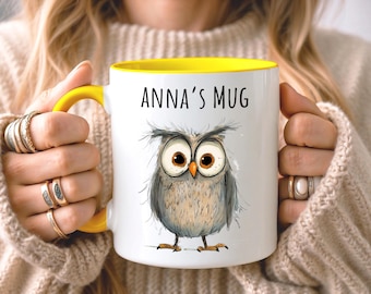 PERSONALISED Quirky Bird Mug • Funny Animal Gifts • Custom Birthday Gift • Gift for Her Him Son Daughter • Bird Watcher Gift • Office Work