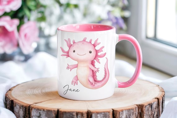 CUSTOM Cute Axolotl Mug • Axolotl Gifts • Personalised Axolotl Gift • Gift for Her Sister Daughter • Birthday Gift • Tea Coffee Mug