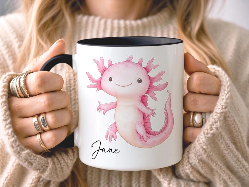 CUSTOM Cute Axolotl Mug • Axolotl Gifts • Personalised Axolotl Gift • Gift for Her Sister Daughter • Birthday Gift • Tea Coffee Mug image 6