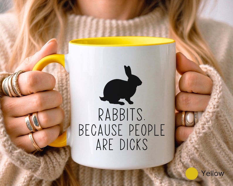 Funny Rabbit Mug • Gift for Rabbit Lover • Rabbit Gift • Birthday Gift • Housewarming Gift • Gift for Her • Gift for Daughter • Gift for Mum image 3