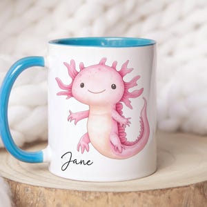 CUSTOM Cute Axolotl Mug • Axolotl Gifts • Personalised Axolotl Gift • Gift for Her Sister Daughter • Birthday Gift • Tea Coffee Mug image 2