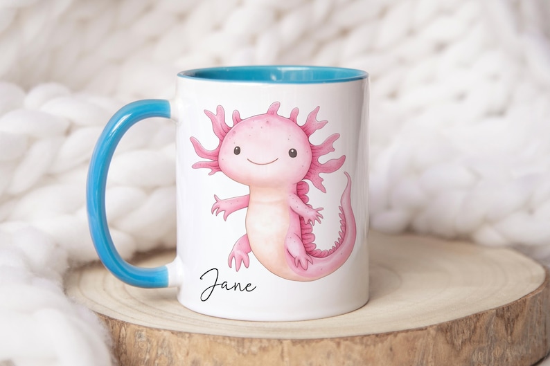 CUSTOM Cute Axolotl Mug • Axolotl Gifts • Personalised Axolotl Gift • Gift for Her Sister Daughter • Birthday Gift • Tea Coffee Mug image 2