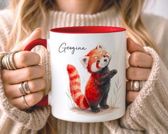 PERSONALISIERTE Roter Panda Tasse • Roter Panda Geschenk • Individuelles Geschenk • Geschenk für Sie • Geschenk für Schwester • Geschenk für Tochter • Budget Geburtstagsgeschenk