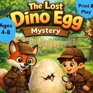 Detective Foxy: Lost Dino Egg Mystery, Kids Scavenger Hunt, Ages 4-8 Dinosaur Game PDF