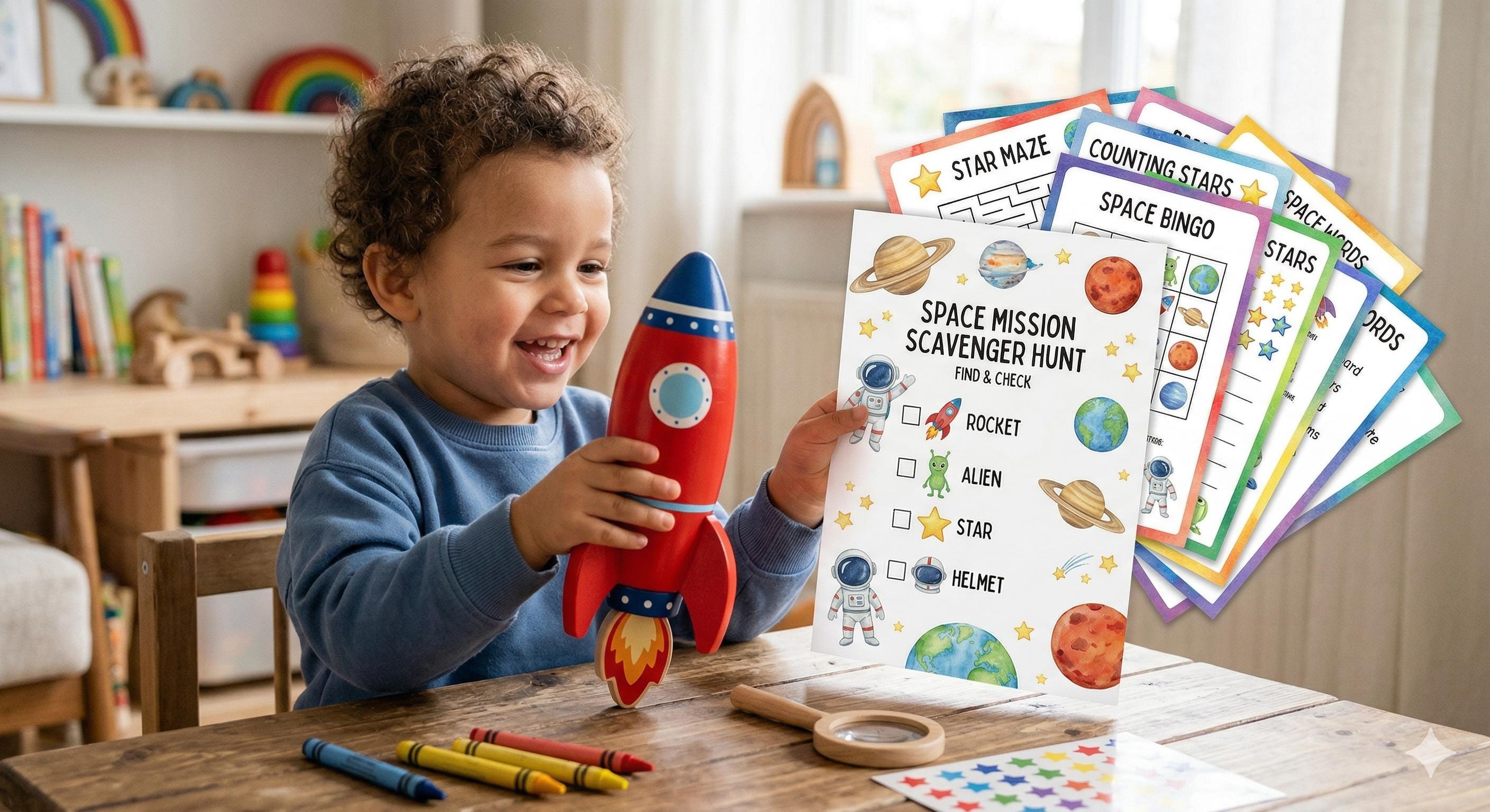 Space Scavenger Hunt | Kids Astronaut Escape Room | Printable Galaxy ...