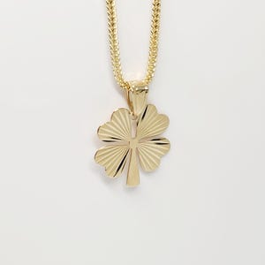 14K Prawdziwe Złoto Koniczyna, Diamentowy Zawieszka Koniczyny, Zawieszka na Szczęście, Zawieszka na Szczęście, Prezent Na Boże Narodzenie, Prezent dla Mamy, Prezent dla Żony