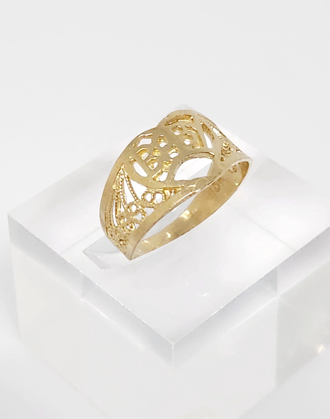 10K Yellow Gold BABY Ring, Gold Pinky Ring, Gold Midi Ring, Gold Child ...