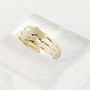 10K geelgouden voetring, gouden midi-ring, gouden teenring, gouden pinkring, dunne teenring, verstelbare gouden ring, cadeau voor vriend, maat 3