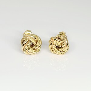 Orecchini A Nodo D'amore Oro 14kt | Made In Italy, 15 Mm, Finitura Lucida