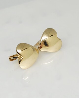 Orecchini A Cuore Con Cristallo Portafortuna | Placcato Oro 14k O Argento | Regalo In Scatola Per Lei