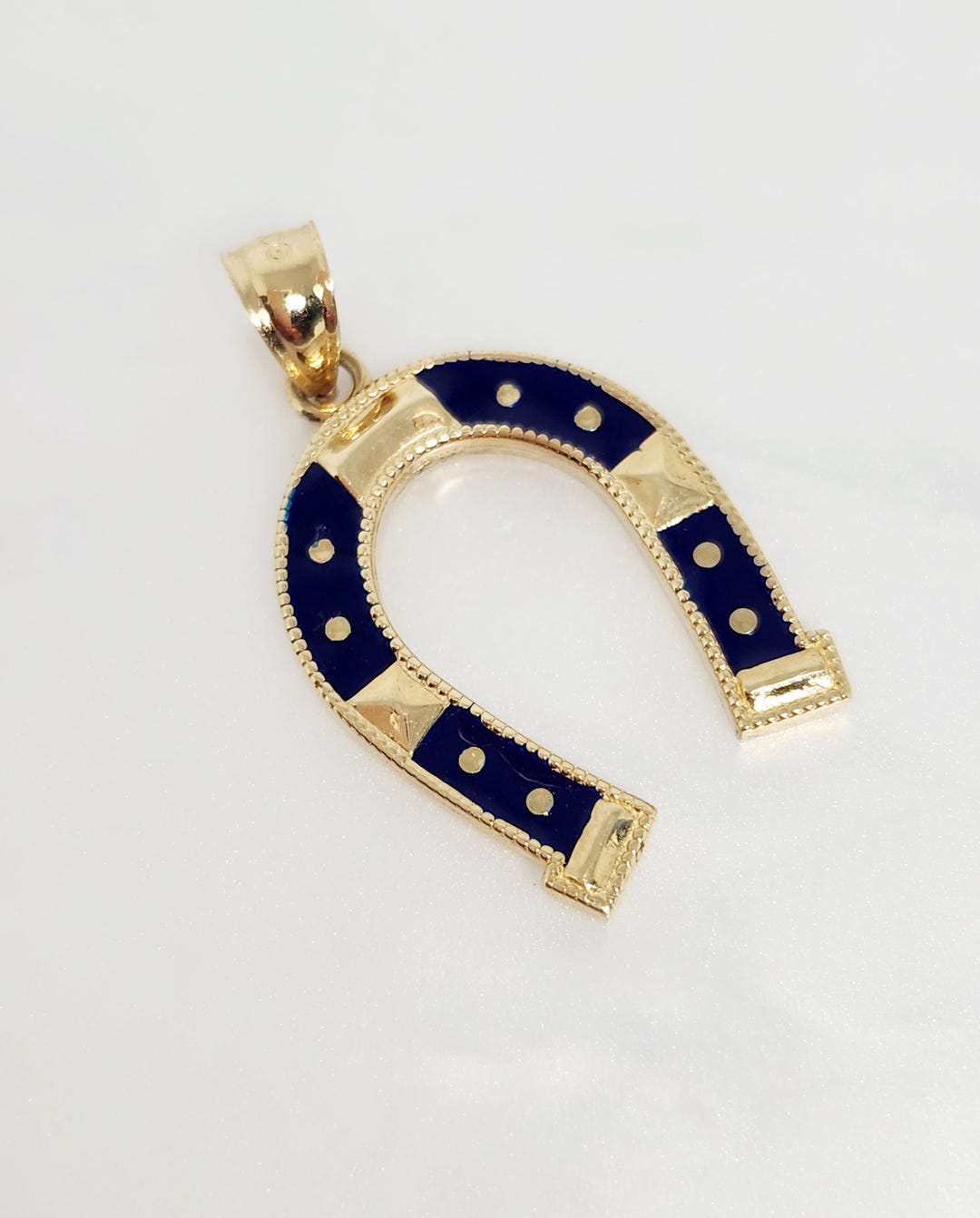 Gold Lucky Horseshoe Charm Bracelet
