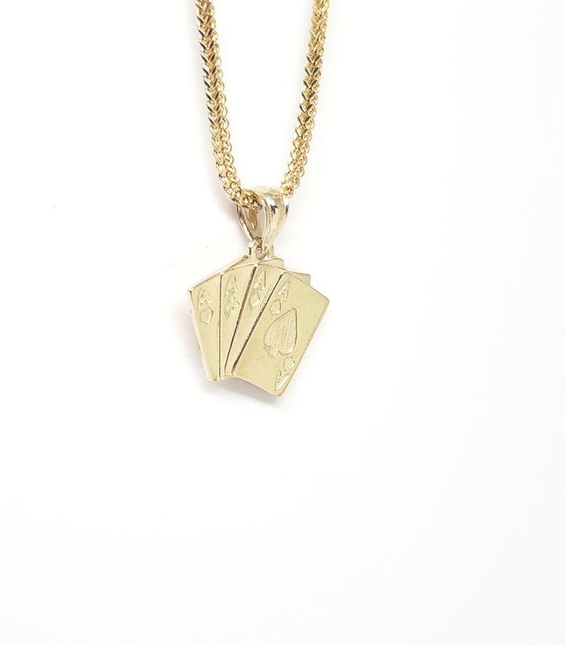 10K Yellow Gold Playing Cards Charm, Gold Pack of Cards, Gold Hobby Charm, Casino Charm, Gold Lucky Jewelry, Male Jewelry, 12MM x 15MM image 14