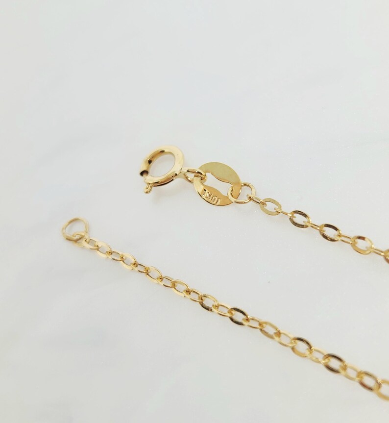 10K Yellow Gold Hanging Earrings, Gold Star Necklace, Gold Heart Jewelry, Gold Butterfly Chain, Multi-Strand Necklace, Anniversary Gift, 17" image 12