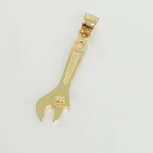 10K Real Gold Wrench, Solid Gold Tool Charm, Gift for Dad, Gift for Husband,  Handyman Jewelry, Carpenter Charm, Tool Jewelry, 0.9" length