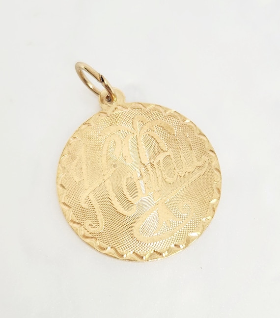 ハワイアンジュエリー　Mチャーム　14k 14Kイエローゴールドハワイチャーム、ゴールドアイランドチャーム