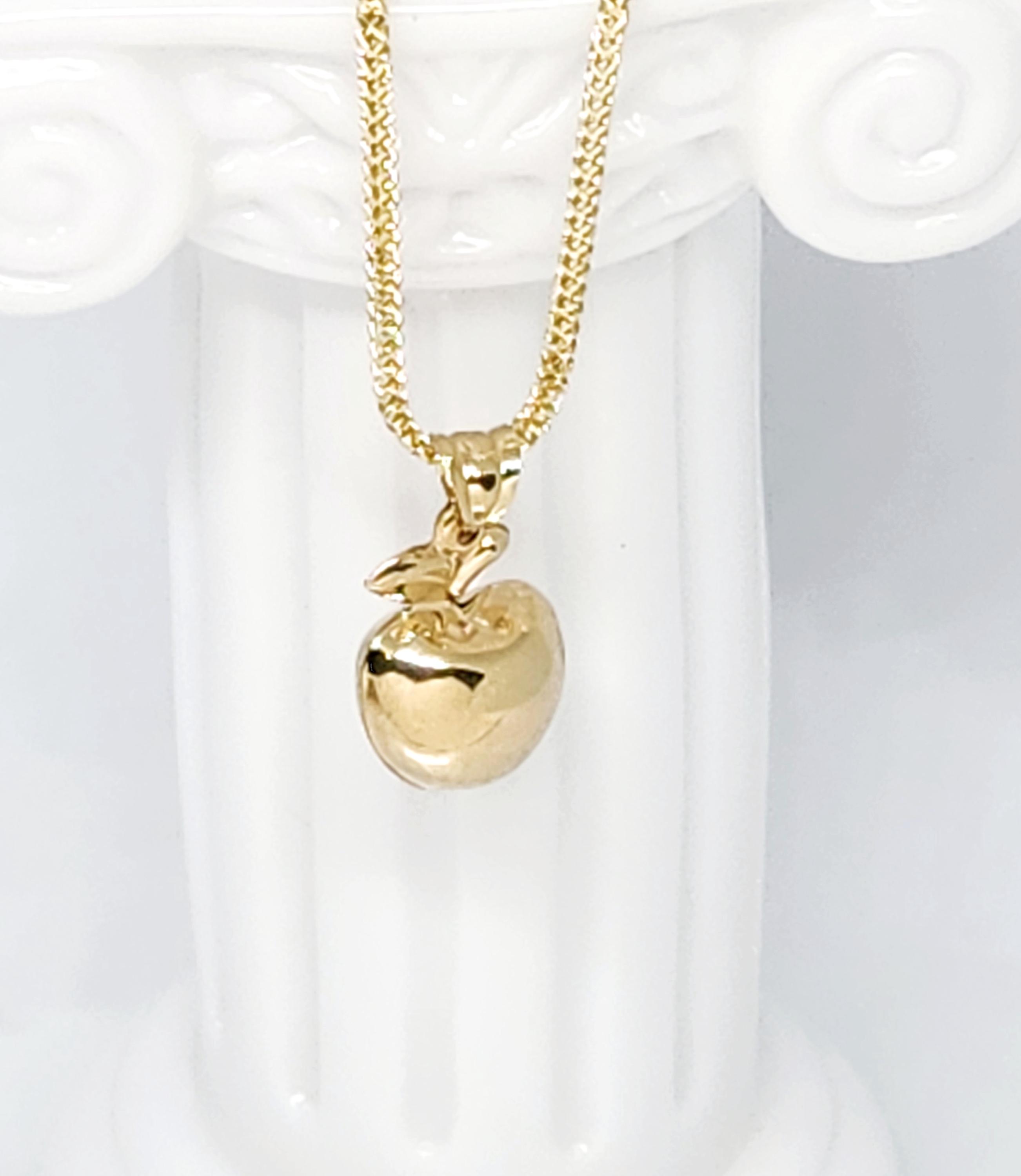 Golden Apple Charm - Etsy