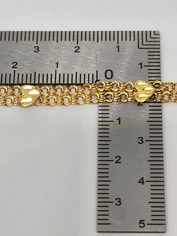 10K Genuine Gold Vintage Bracelet, Spanish link B… - image 6