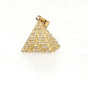 10k gold triangle pendant - Etsy 日本