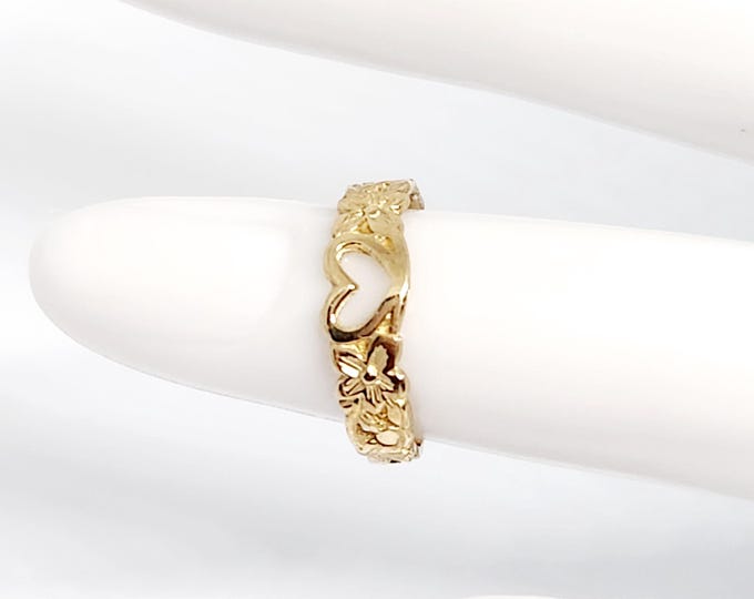 10K Yellow Gold Heart Ring, Gold Pinky Ring, Gold Baby Ring, Gold Child ...