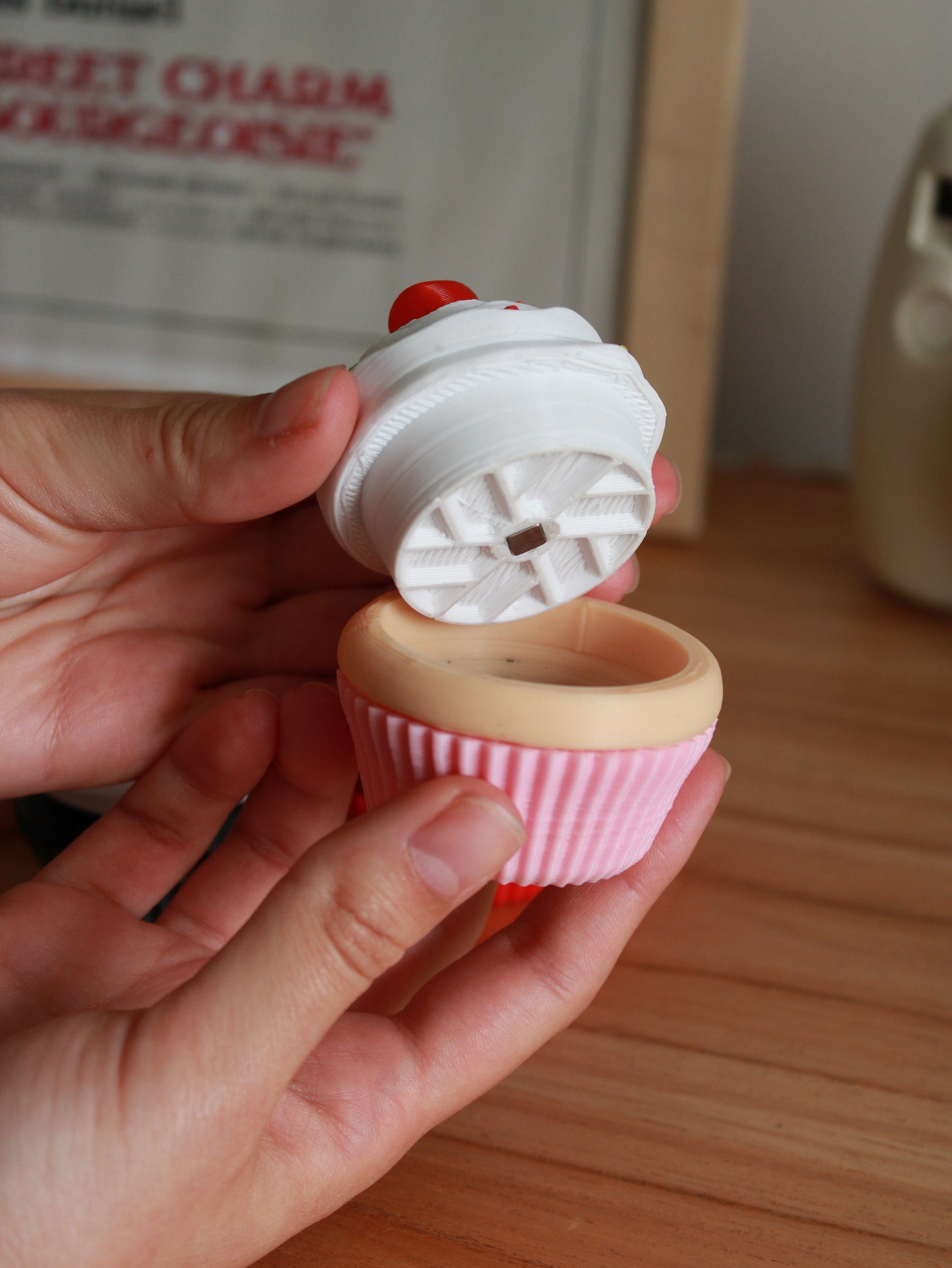 Cherry Cupcake Herb Grinder Gute Grinder, Fake Cake 3d Printed