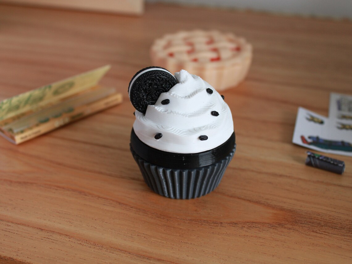 Cookie Cupcake Herb Grinder Gute Grinder, Fake Cake 3d Printed