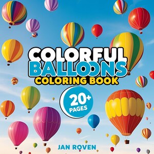 colorful balloons coloring book, balloon-themed coloring pages, digital balloon designs, cheerful balloon art, printable balloon coloring