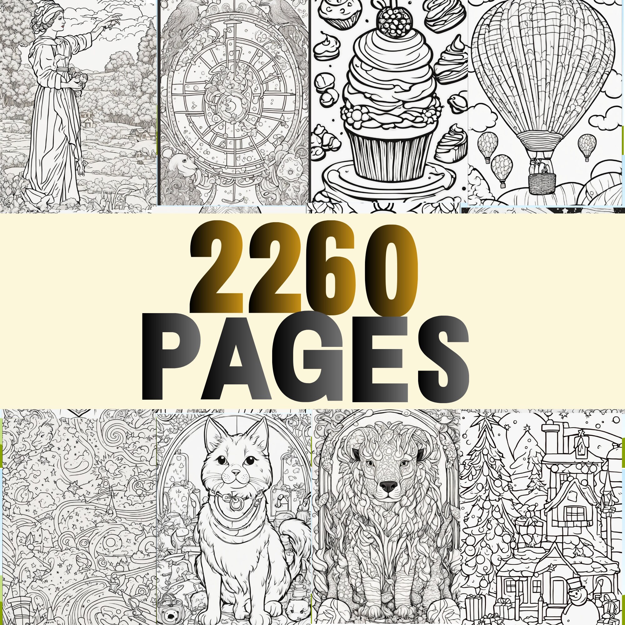 2260 Pages of Coloring Book Downloads ,giant Printable Coloring Book