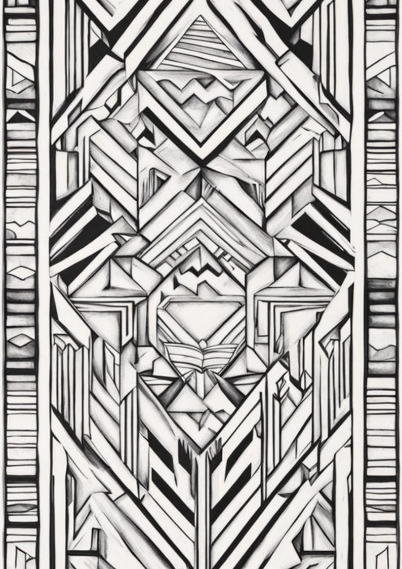 Geometric Patterns Coloring Book, Digital Geometric Designs, Printable ...