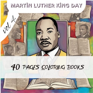 Martin Luther King Jr. Coloring Book,MLK Day Digital Art, Civil Rights Coloring Pages, Black History Month Activity, Equality Art Printables