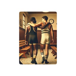 LGBTQ+ worstelpokerkaarten | Ontbrekende Grant Series 033 | Vintage sport-liefdesverhaal | Americana-deck voor verzamelaars Queer Black History Love