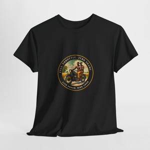 Gay African American Couple Motorcycle T-Shirt: Vintage Pride Biker Tee