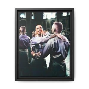 USO Dance Canvas: Vintage Gay Love Story, Fort Belvoir Framed Wall Art