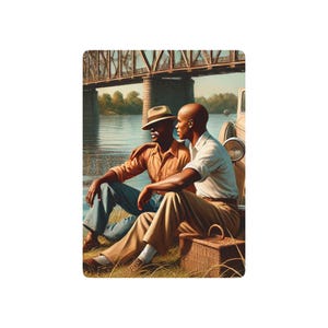 Pokerkaarten | Ontbrekende Grant Series 053 – Vintage Americana, Queer Black Love en op Grant hout geïnspireerde speelkaarten Afro-Amerikaanse romantiek