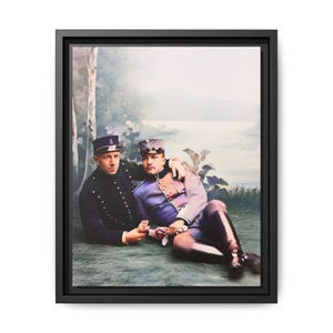 Gay Swedish Military Photo: Karl & Mats Vintage Canvas Art