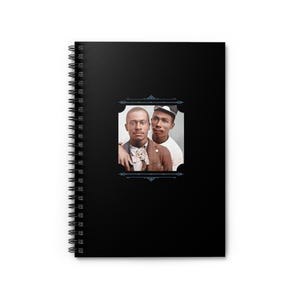Vintage Black Gay Couple Spiral Notebook: LGBTQ+ Love Portrait
