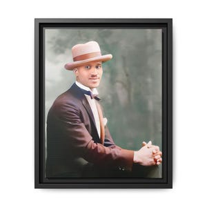 Harlem Renaissance Art | Vintage Black History Portrait | Framed Matte Canvas | Bronx New York Wall Decor African American Love